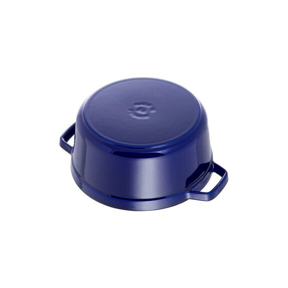 STAUB Casseruola La Cocotte in Ghisa Smaltata 30 cm, 8.35 L, Rotonda Blu (Scuro)