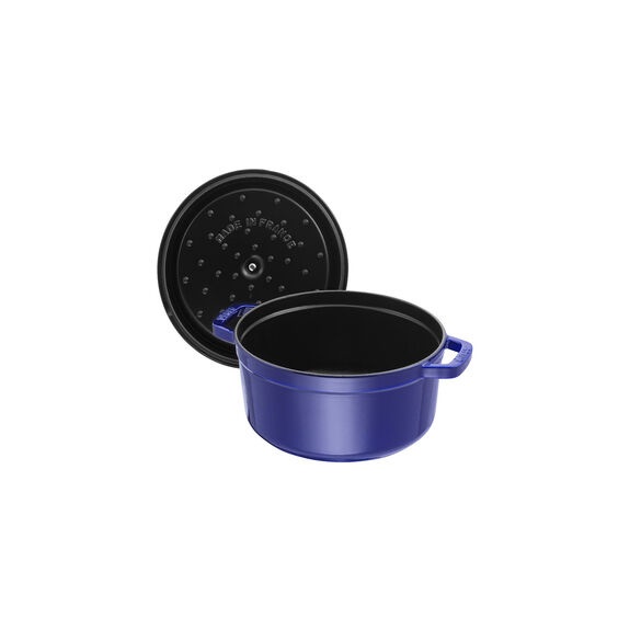 STAUB Casseruola La Cocotte in Ghisa Smaltata 30 cm, 8.35 L, Rotonda Blu (Scuro)