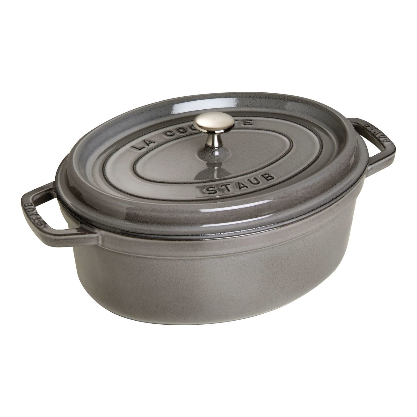Staub La Cocotte Ovale 31 cm 5,5 L in Ghisa Colore Grigio Grafite