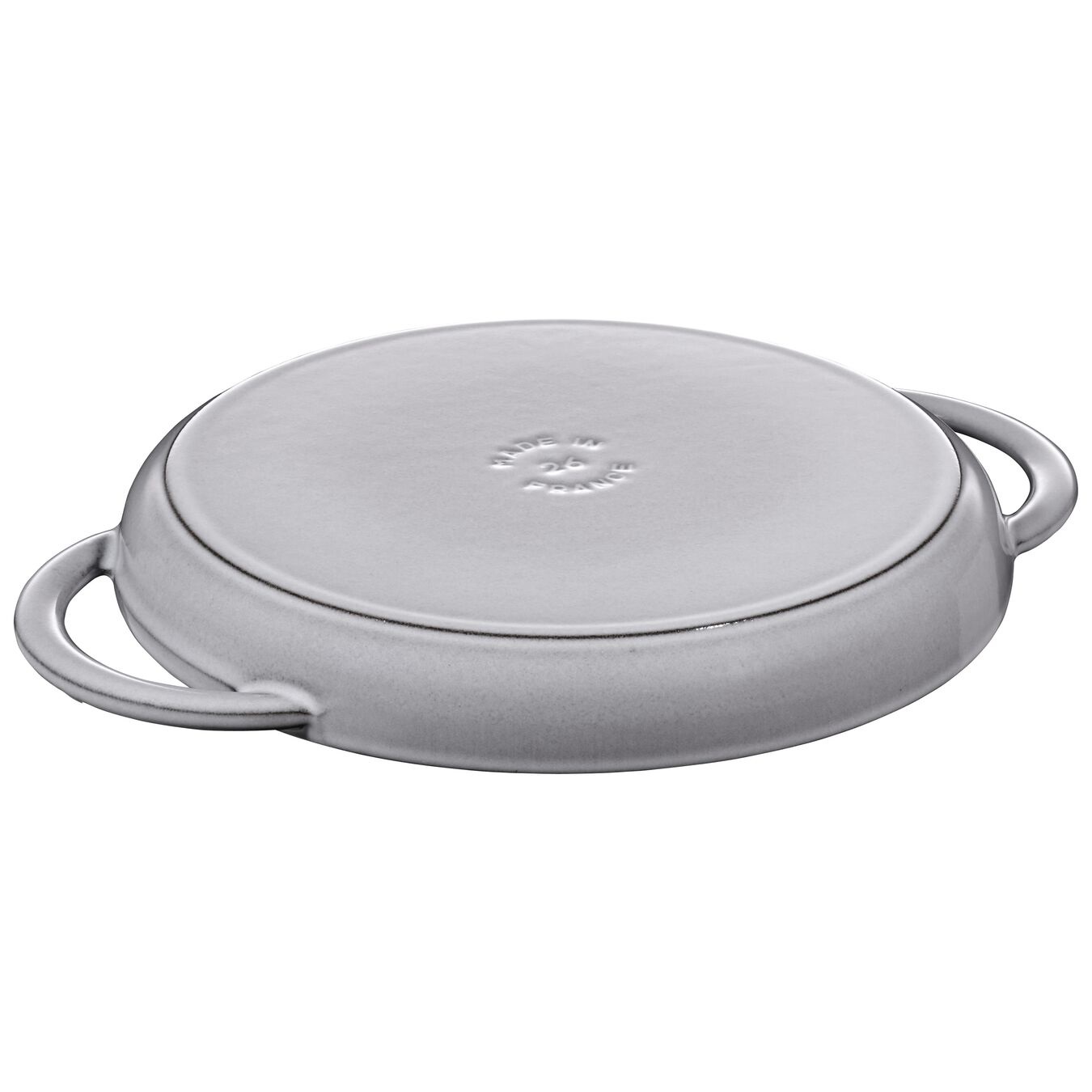 Staub Bistecchiera Rotonda in Ghisa Grigio Grafite - Ø 26 cm, Lavabile in Lavastoviglie