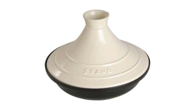 STAUB Tajine Tagine in Ghisa, 28 cm con Coperchio in Ceramica - Ideale per Piatti Tradizionali Marocchini