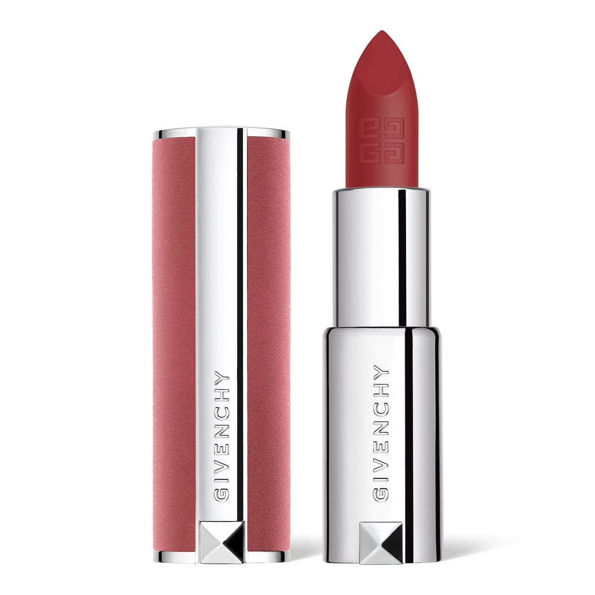 Givenchy Le Rouge Sheer Velvet 27 Rouge Infusé - Rossetto Mat Confortevole e Morbido, 3.4g, Astuccio Ricaricabile