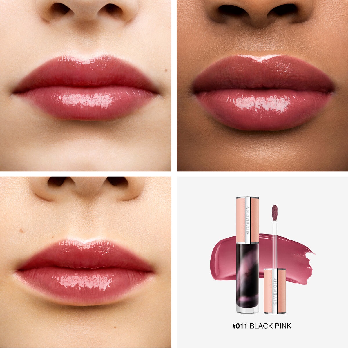 Givenchy Le Rose Perfecto Liquid Lip Balm 011 Black Pink - Balsamo Labbra Liquido Marmorizzato 6ml