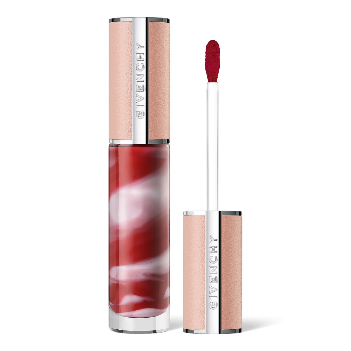 Givenchy Rose Perfecto Liquid Lip Balm 37 Rouge Grainé - Balsamo Labbra Liquido Marmorizzato con Acido Ialuronico e Vitamina C, 6ml