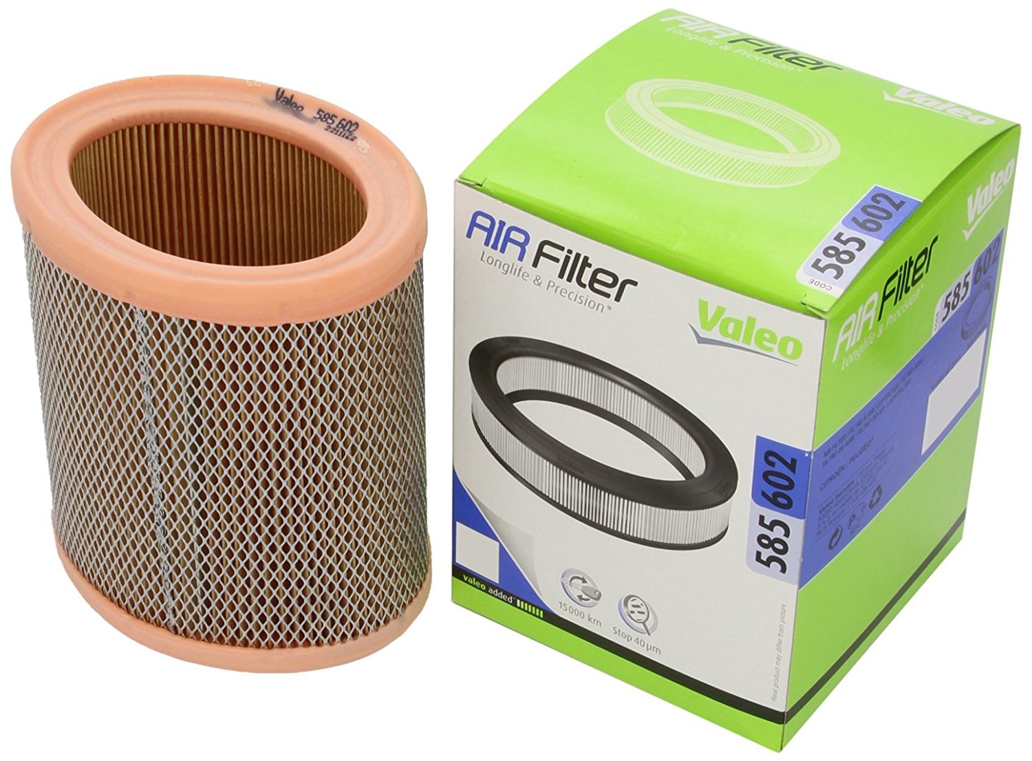 Valeo Filtro Aria 585602 - Alta Filtrazione, Durevolezza, Dimensioni 164x140x102 mm, Compatibile con CITROËN e PEUGEOT