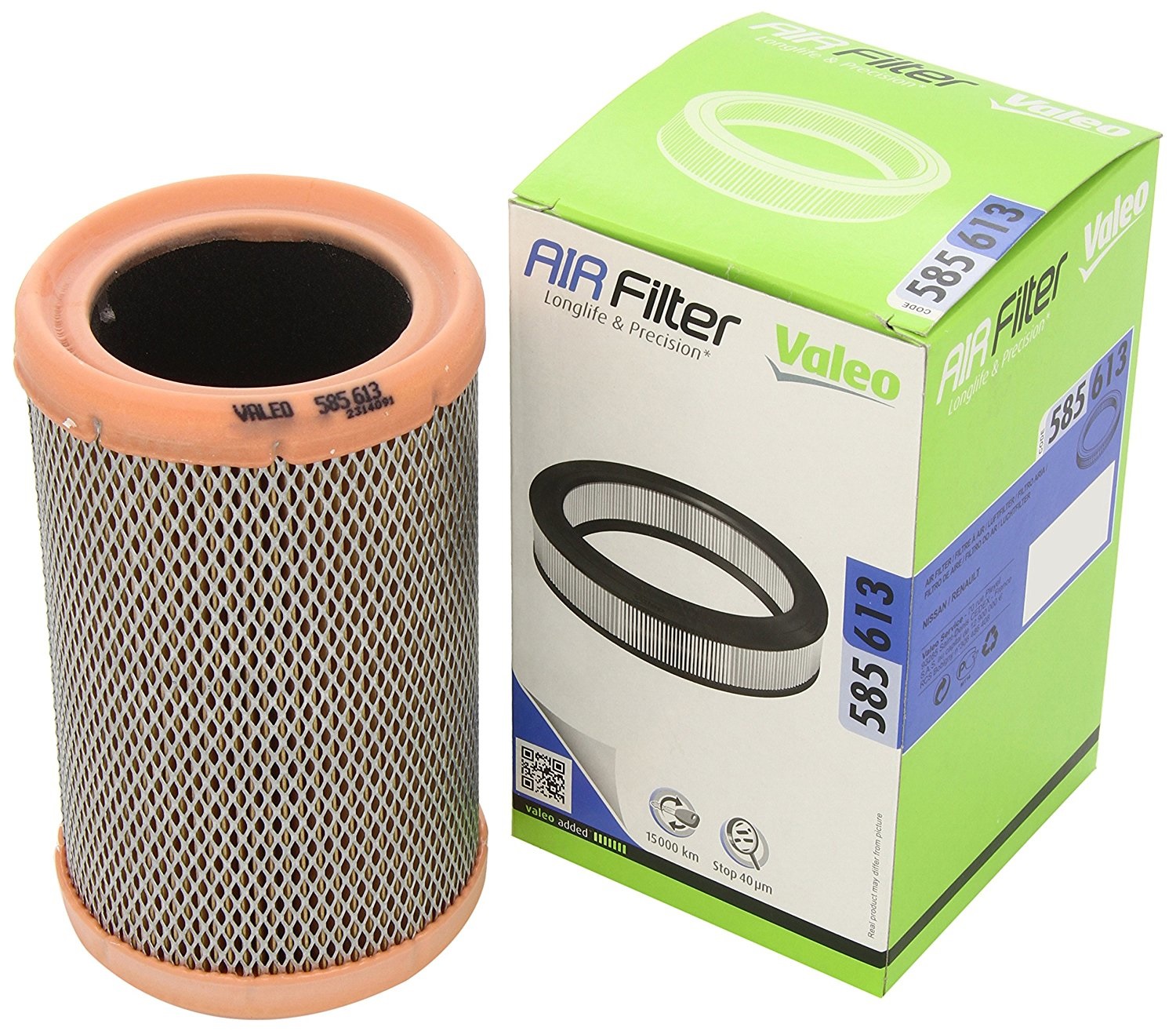 Valeo Filtro Aria 585613 - Alta Filtrazione, Durevolezza, Dimensioni 178x107x73 mm, Compatibile con Nissan e Renault