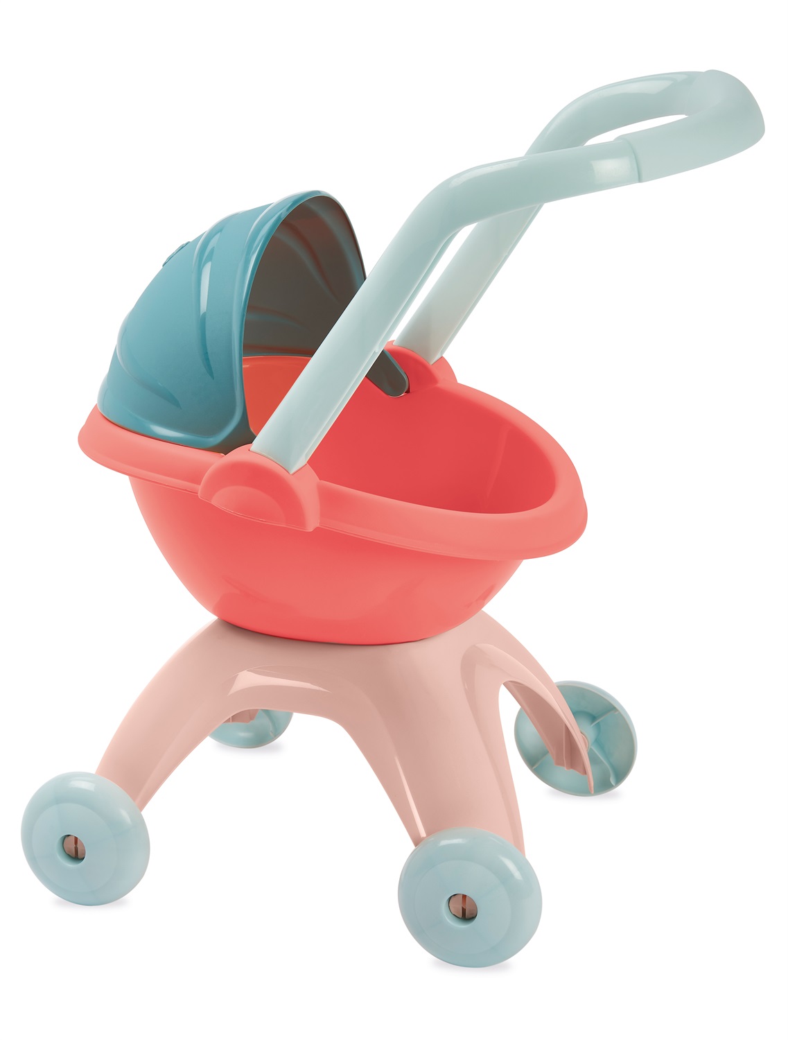 Ecoiffier Carrozzina per Bambole in Plastica con Capote Regolabile - Adatta a Bambole fino a 32 cm, per Bambini da 18 Mesi