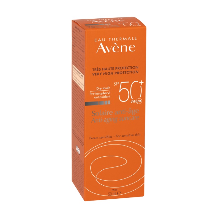 Avene Crema Solare Anti-Età SPF 50 50 ml - Protezione UVA e UVB per Pelli Sensibili, Idratante e Resistente all'Acqua