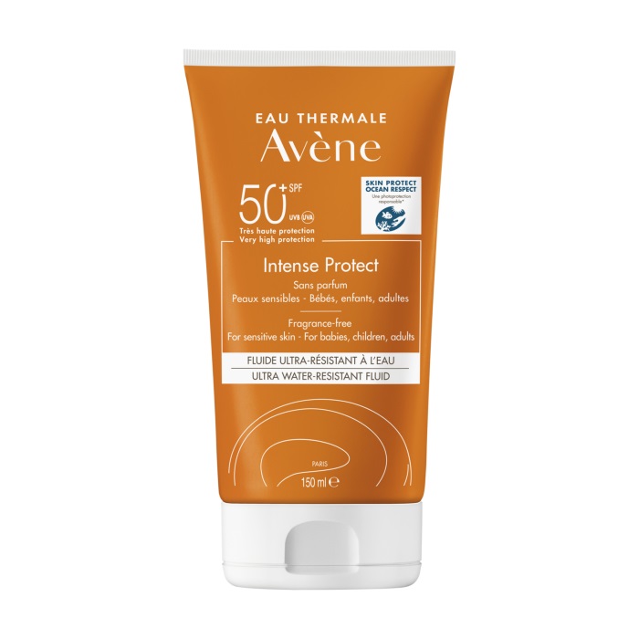 Avene Crema Solare SPF 50 Intense Protect 150 ml - Protezione Molto Alta per Neonati, Bambini e Adulti, Resistente all'Acqua e Adatta a Pelli Sensibili
