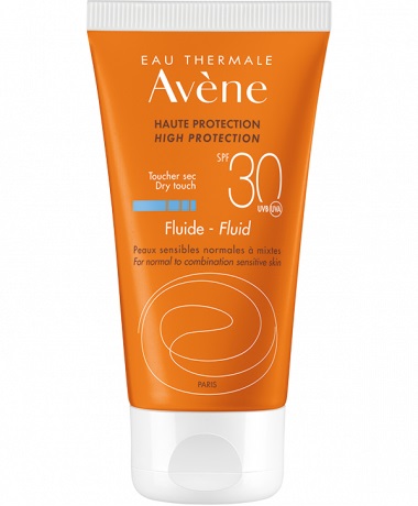 Avène Crema Viso Fluido Protezione Solare SPF 30 - Finish Asciutto e Opacizzante per Pelle Normale a Mista - 50 ml
