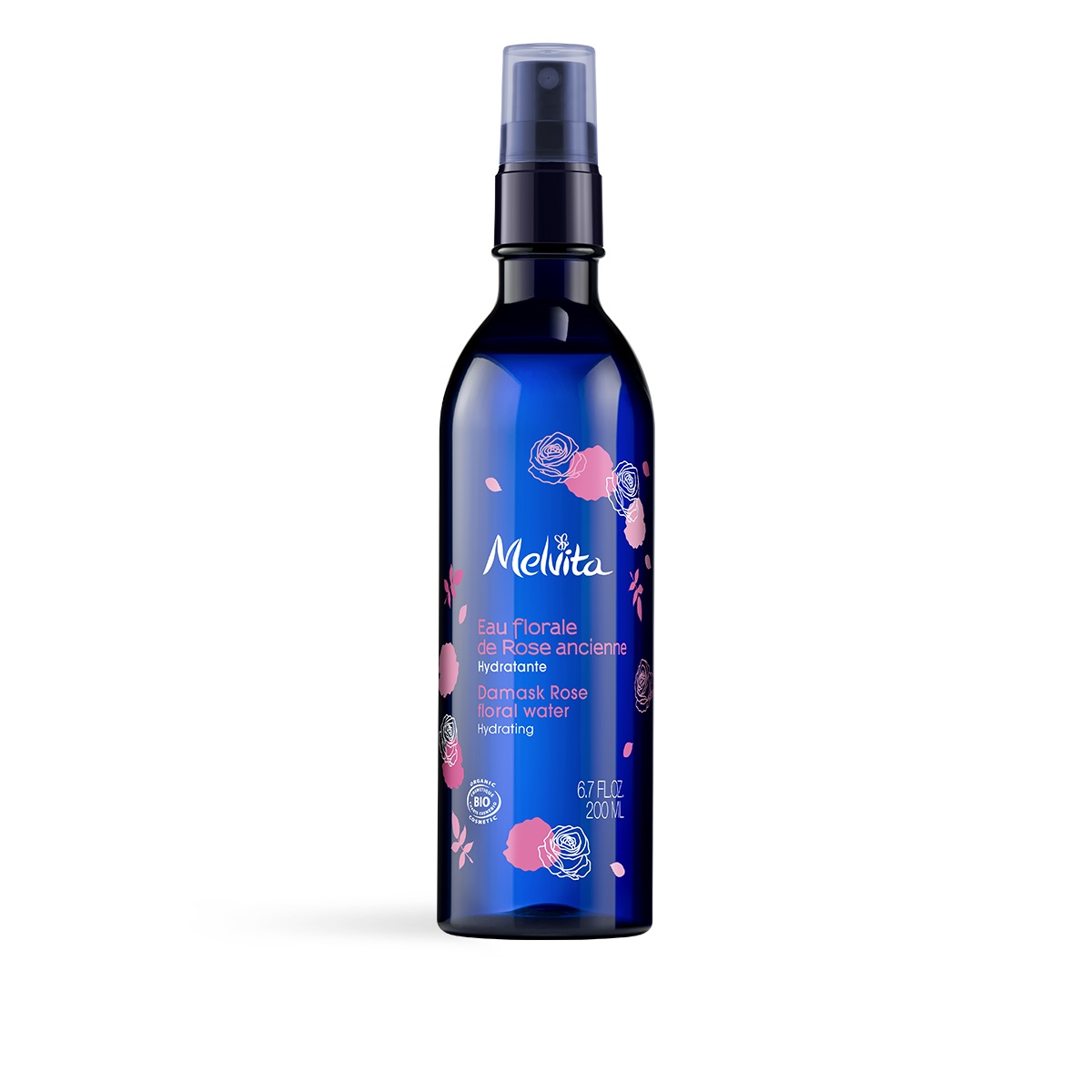 Melvita Acqua Floreale di Rosa Damascena Bio 200 ml - Idratante e Tonificante, 100% Naturale