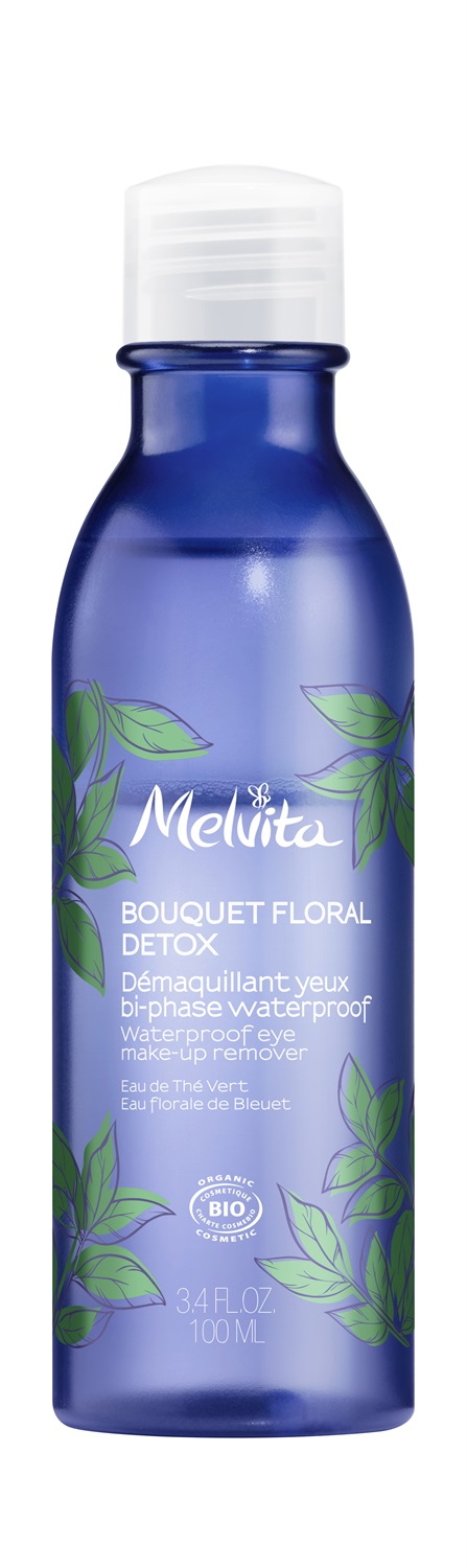 Melvita Struccante Occhi Bifasico Bouquet Floral Detox 100ml - Formula Delicata e Idratante con Estratti Naturali