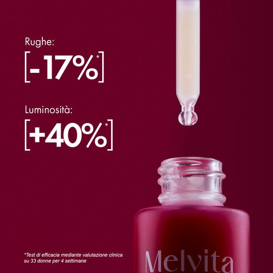 Melvita Siero Levigante e Illuminante Argan Bio Active - Siero Anti-Aging con Estratto di Lampone Probiotico, 30 ml