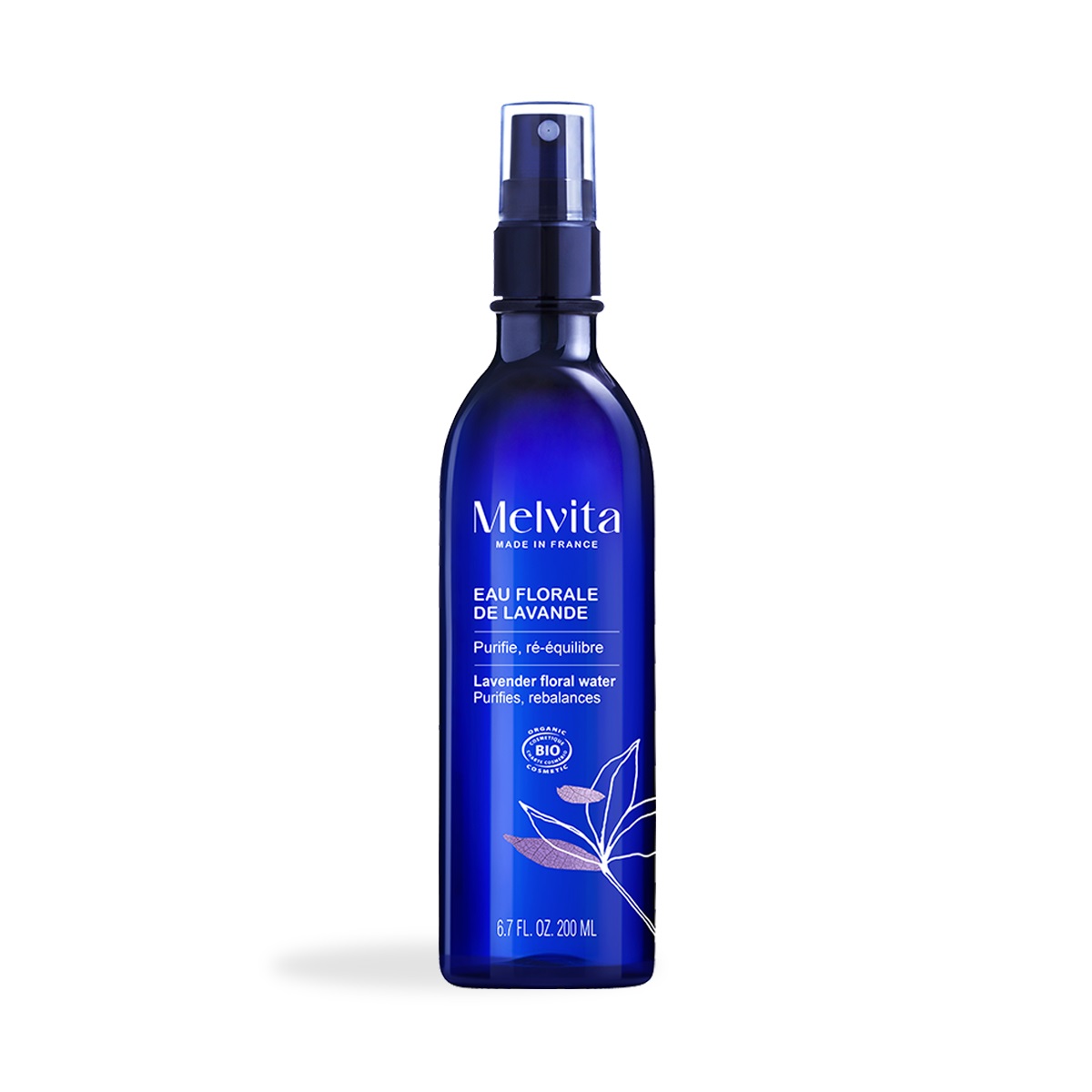 Melvita Acqua Floreale di Lavanda - Lozione per Viso 200 ml, Purificante e Idratante per Pelli Normali e Grasse