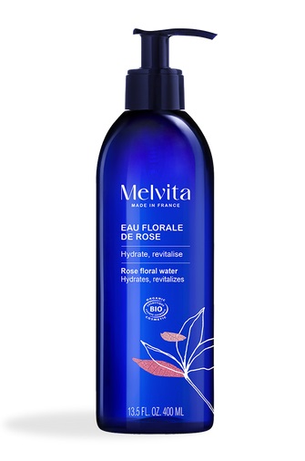 Melvita Acqua Floreale di Rosa Bio 200 ml - Lozione Idratante e Rinfrescante, 100% Naturale e Certificata Biologica