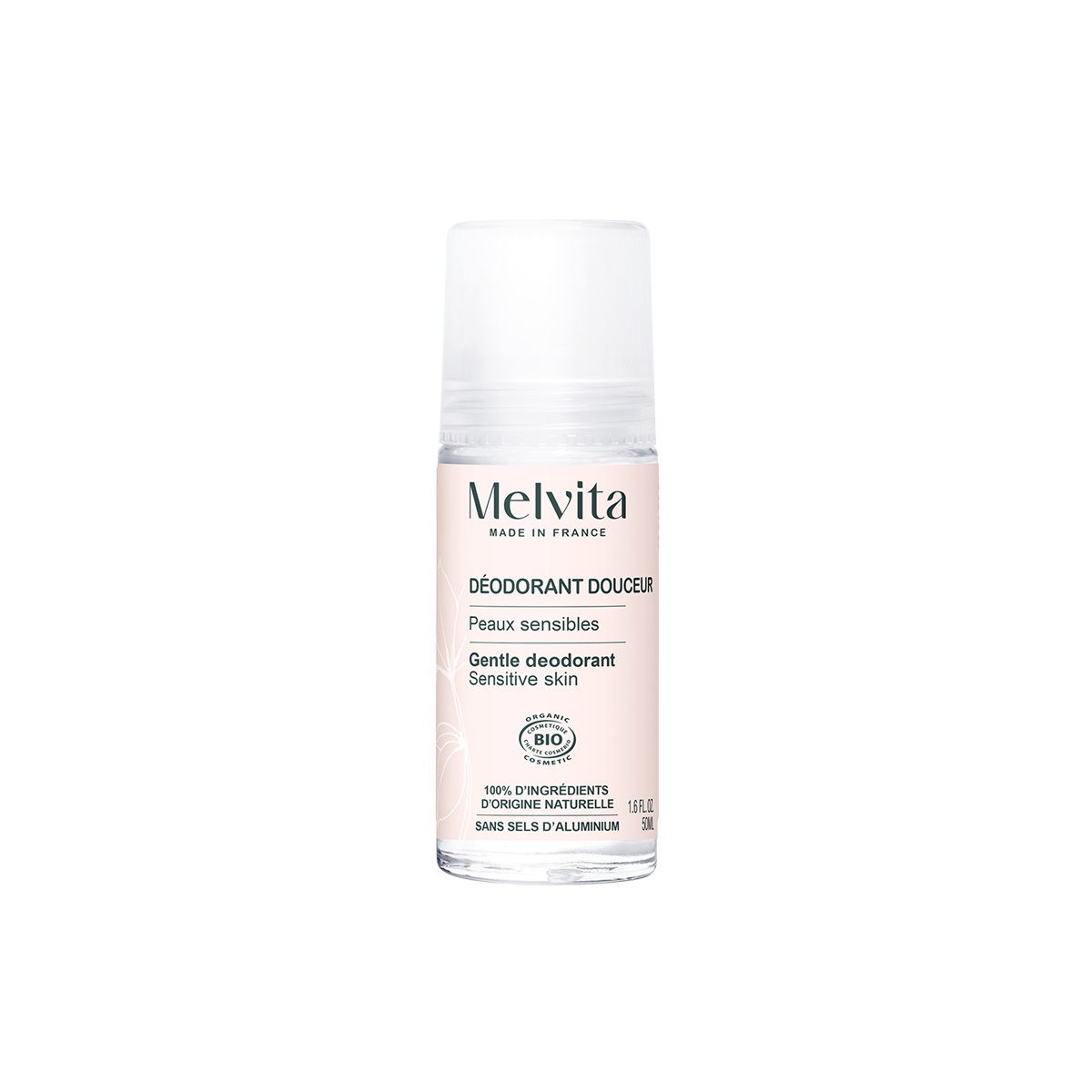 Melvita Deodorante Roll-On 50 ml - Biologico per Pelli Sensibili, Senza Alluminio