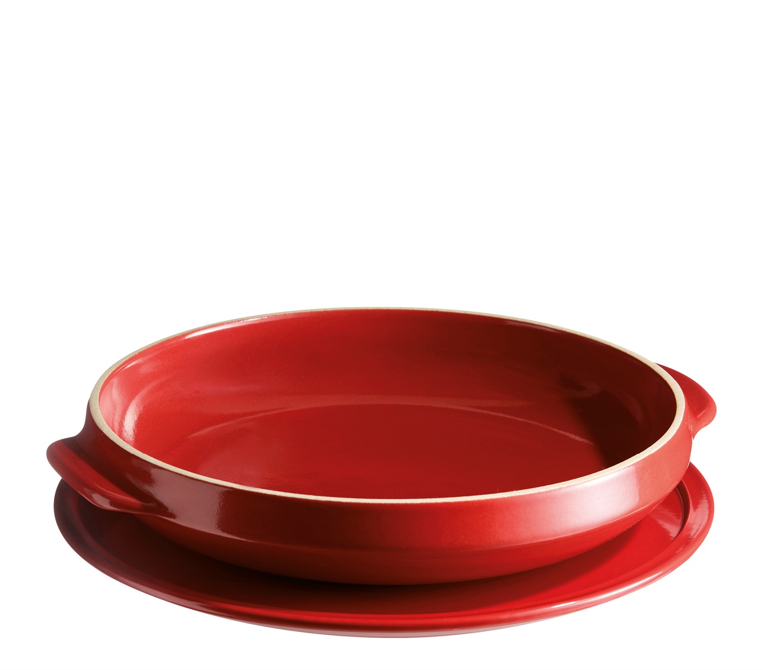 Emile Henry Set Tarte Tatin 28 cm in Ceramica HR - Rosso/Bordeaux, ideale per dolci e salati