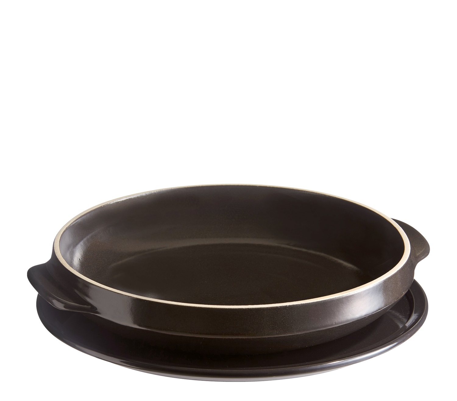 Emile Henry Set Tarte Tatin in Ceramica Flame - 33x28 cm, Colore Bordeaux, Capacità 2L