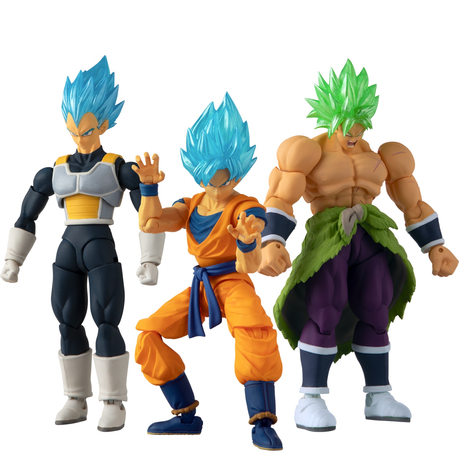 Bandai Dragon Ball Super - Action Figure Articolate 12 cm - Modelli Assortiti: Super Sayan Blue Goku, Super Sayan Blue Vegeta, Broly - Età 4