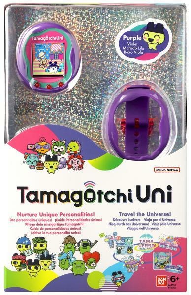 Bandai Tamagotchi Uni - Giocattolo interattivo con orologio da polso, animale domestico virtuale, connessione WiFi, modello rosa, per bambini di 6 anni e più