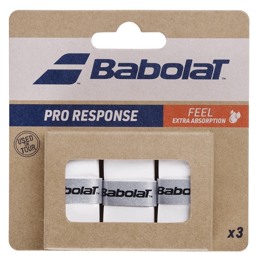 Babolat Pro Response X3 Overgrip Unisex-Adulto Bianco - Taglia Unica, Comfort Migliorato e Presa Ottimizzata