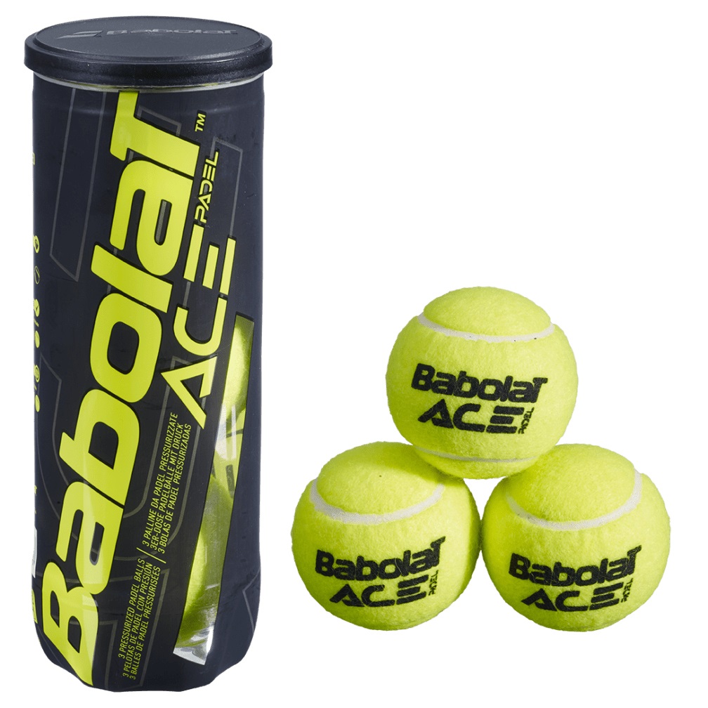 Babolat Ace Palline da Padel - Set di 3, Omologate FIP, Resilienti e Dinamiche