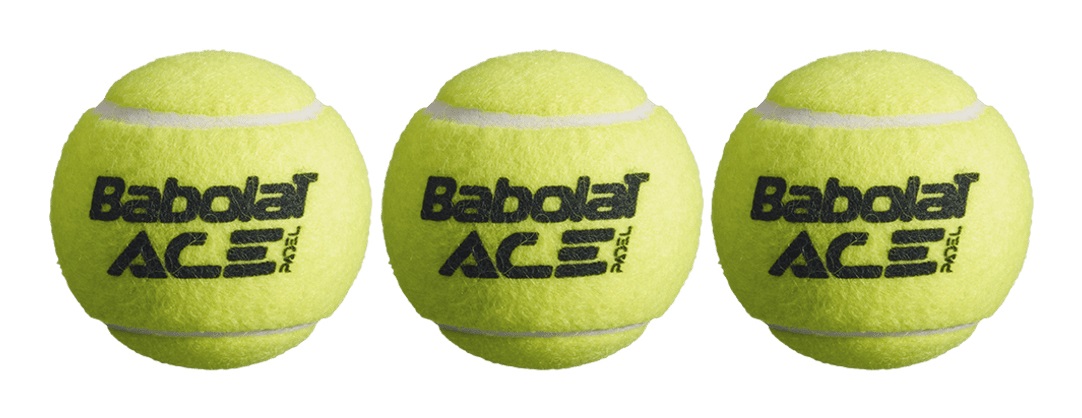 Babolat Ace Palline da Padel - Set di 3, Omologate FIP, Resilienti e Dinamiche