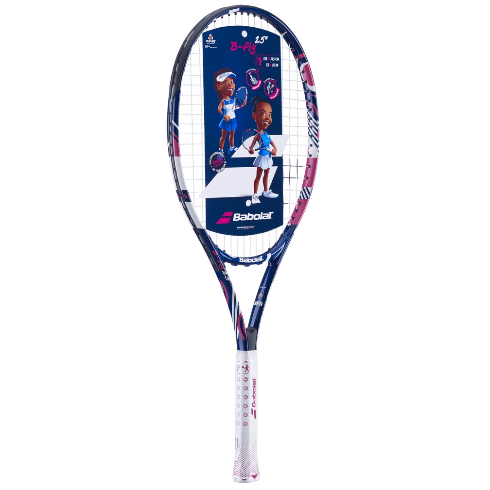 Babolat B'Fly 25 Racchetta da Tennis Junior in Alluminio Blu e Rosa - Leggera e Facile da Maneggiare