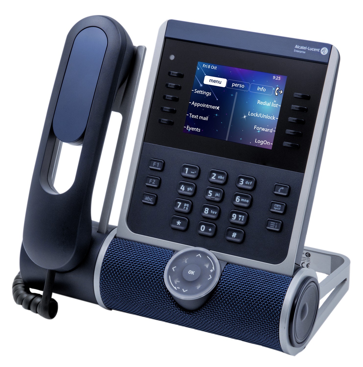 Alcatel-Lucent ALE-300 Telefono IP Blu LCD DUAL GIGABIT con Cordless Handset e 2 USB-C