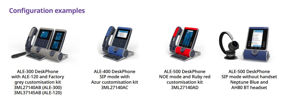 Alcatel-Lucent Enterprise ALE-500 Telefono IP Blu LCD Senza Handset