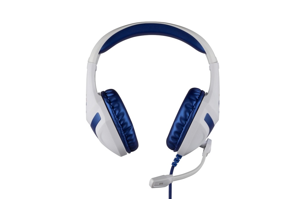 Konix FFF PS-400 Cuffie da Gioco con Cavo - Compatibili con PC, PS4, PS5, Switch e Xbox, Microfono a 45°, Cavo da 1,5 m, Isolamento Acustico, Bianco e Blu