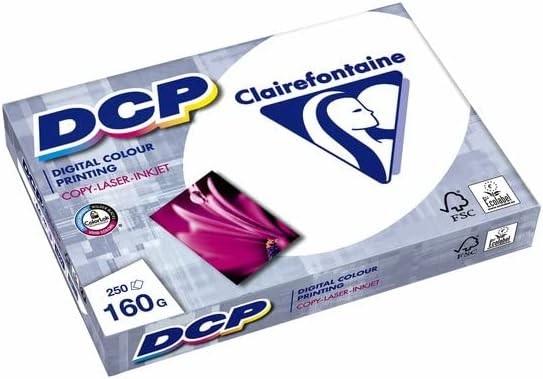 Clairefontaine Carta DCP A3 160 g/m² - 250 Fogli per Stampanti Digitali a Colori con Certificato FSC