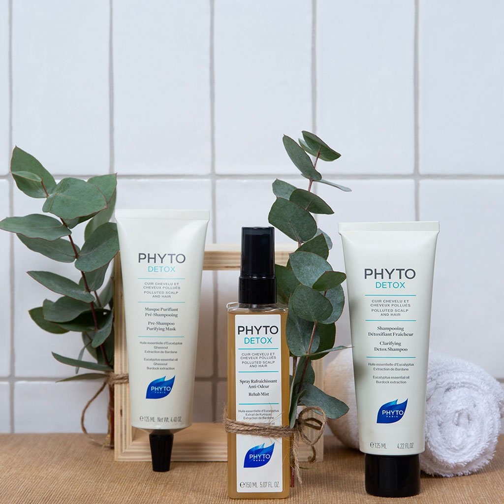 PHYTO Phytodetox Maschera Purificante Pre-Shampoo 125ml - Purifica e Detossina i Capelli e il Cuoio Capelluto