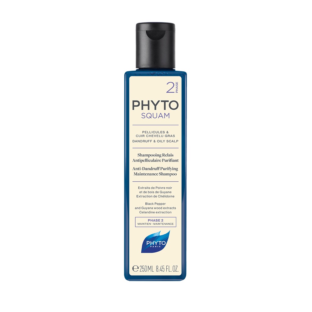 PHYTO Phytosquam Purifiant Shampoo 250 ml - Shampoo Antiforfora Purificante per Capelli Grassi