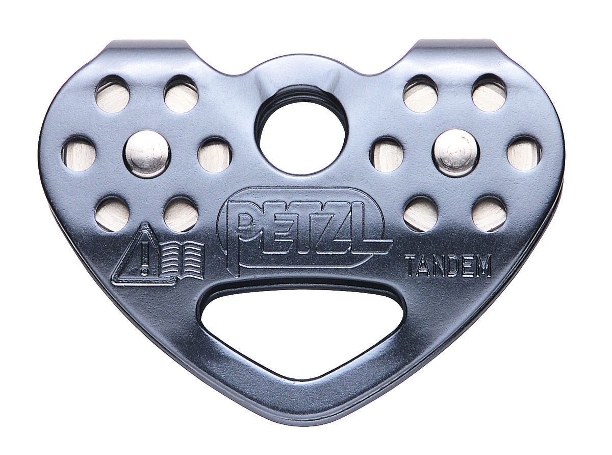 PETZL TANDEM SPEED - Carrucola doppia ad alta velocità per teleferiche, in acciaio inox, Grigio, Taglia Unica