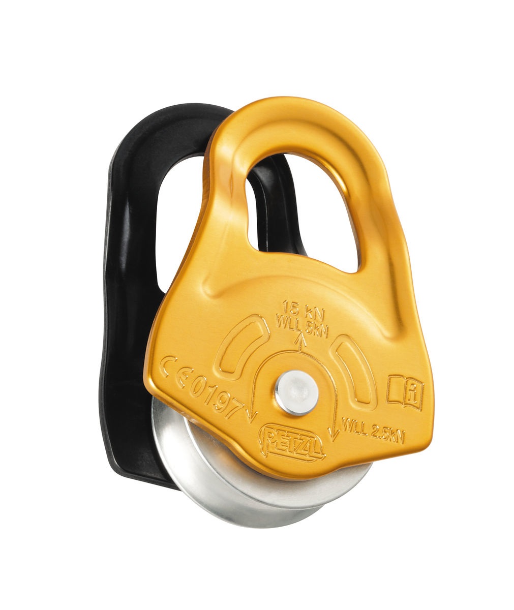 Petzl P52A Carrucola Ultracompatta per Arrampicata e Soccorso - Leggera, 56g, Efficienza 91%
