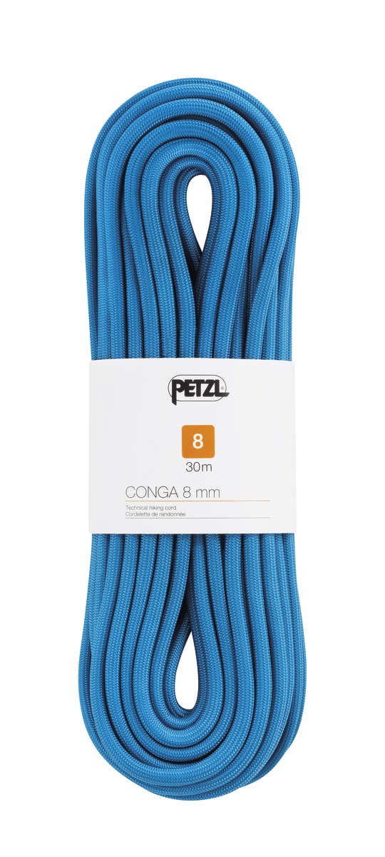Petzl Conga Corda Leggera Semi-Statica Blu 8 mm x 20 m - Resistenza 15 kN