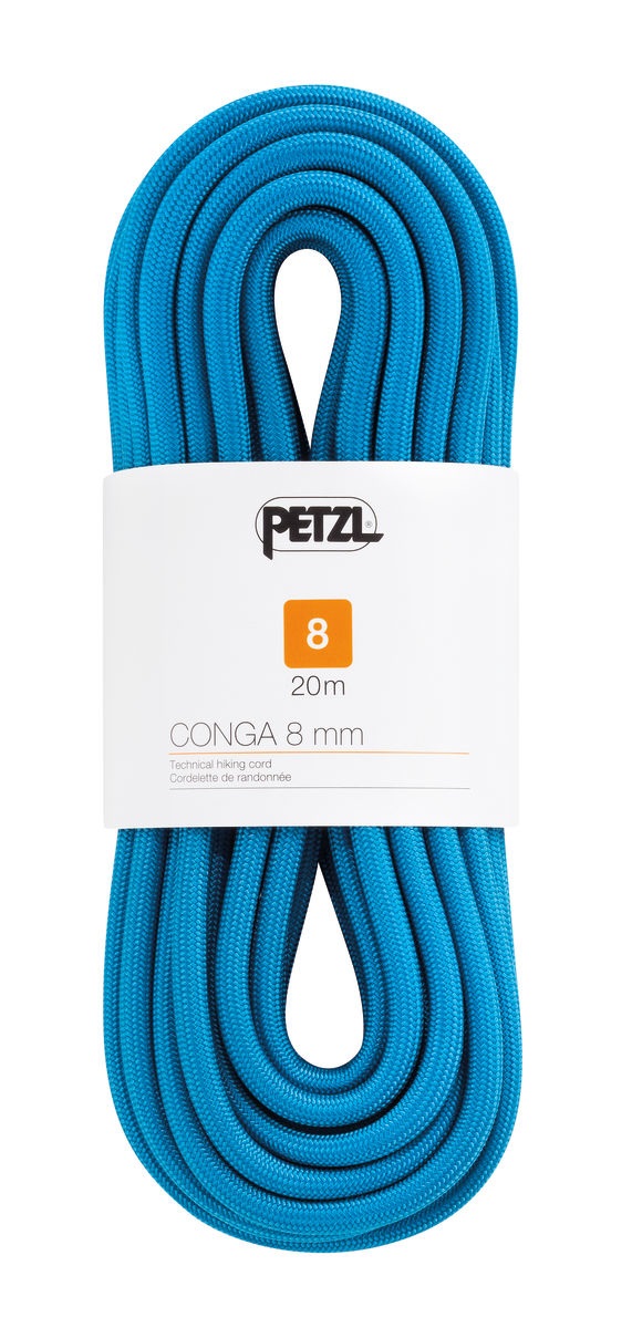 Petzl Conga Corda Leggera Semi-Statica Blu 8 mm x 20 m - Resistenza 15 kN