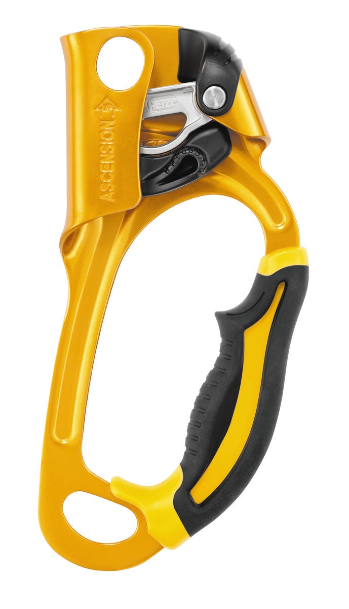 Petzl Ascension Dx B17ARA - Maniglia Bloccante Ergonomica per Risalita su Corda (8-13 mm), Unisex, Giallo