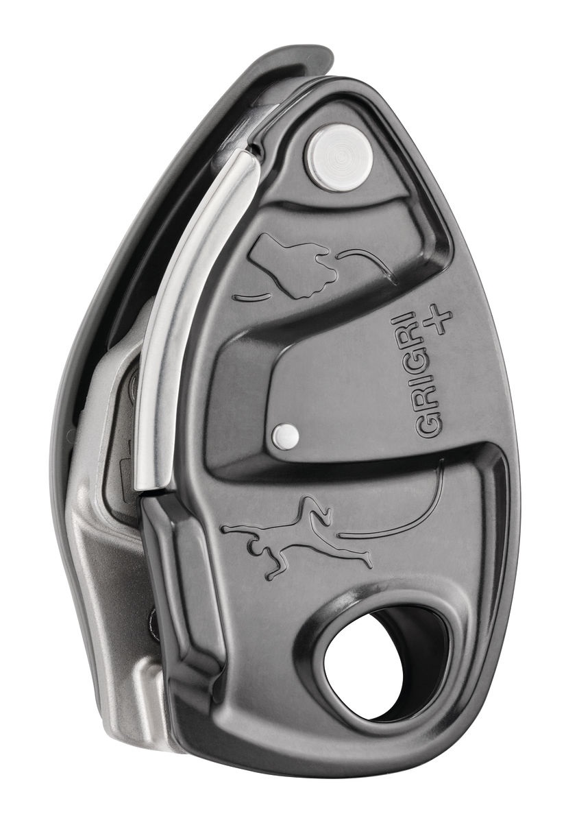Petzl Grigri Assicuratore con Bloccaggio Assistito e Maniglia Antipanico - Grigio, Compatibile con Corde Singole da 8,5 a 11 mm