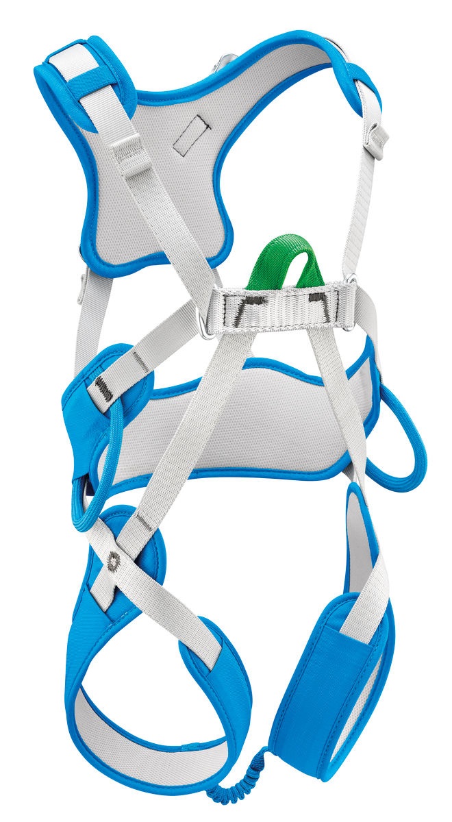 Petzl Ouistiti - Imbracatura Completa per Bambini, Blu, Taglia Unica, Fino a 30 kg, Struttura Semirigida