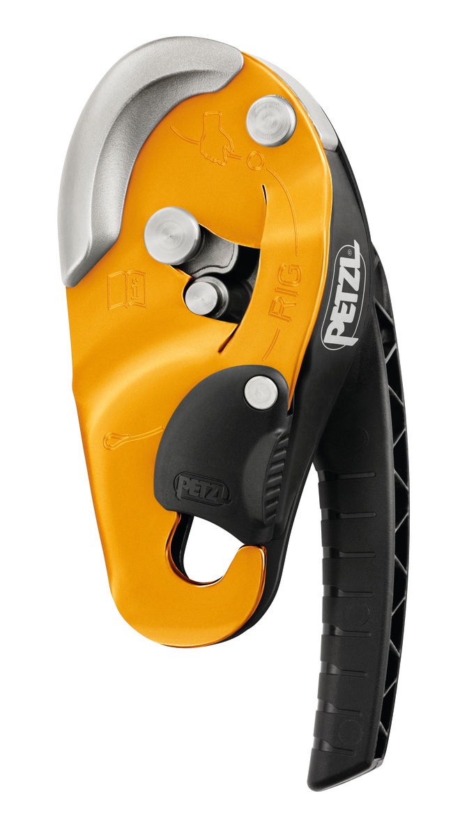 Petzl Rig Discensore Autofrenante Compatto per Cordisti Esperti con Maniglia Ergonomica e Sistema AUTO-LOCK