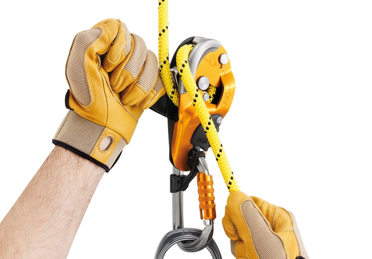 Petzl Rig Discensore Autofrenante per Arrampicata e Lavori in Quota, Unisex Adulto, Taglia Unica, Maniglia Ergonomica, Sistema Auto-Lock