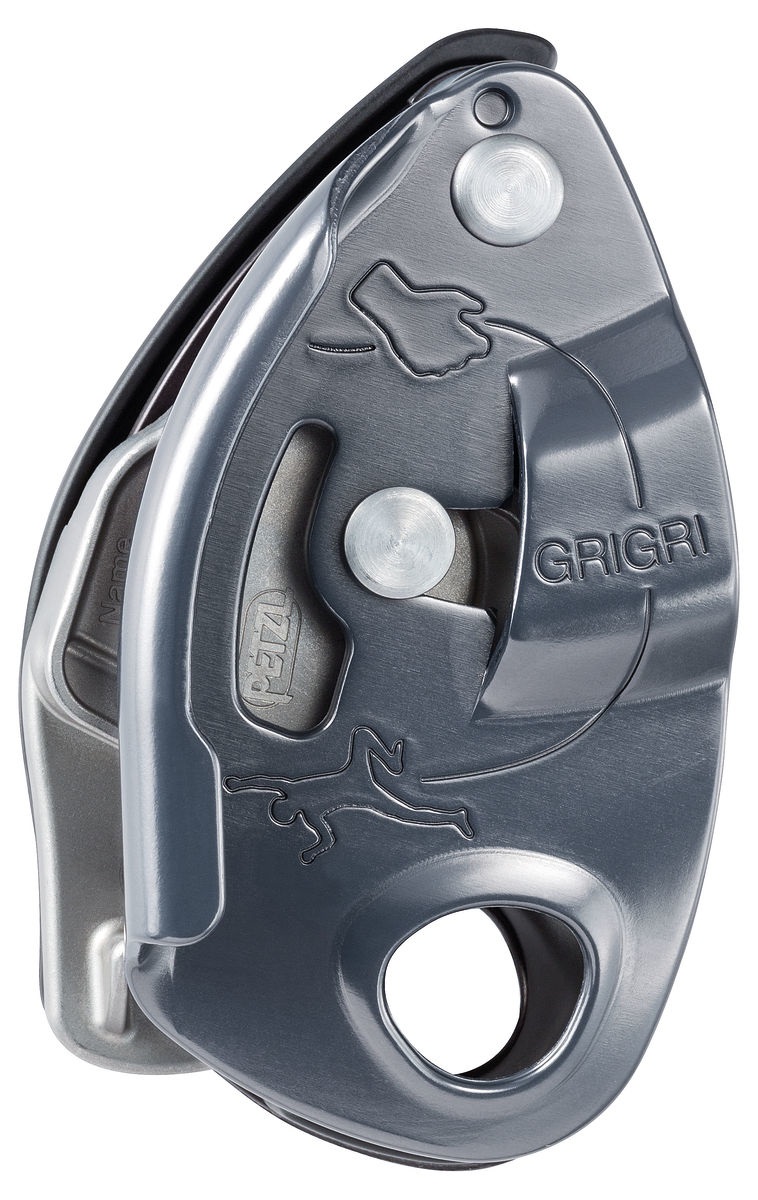 Petzl GRIGRI Assicuratore con Frenata Assistita - Grigio, per Corde Singole da 8,5 a 11 mm