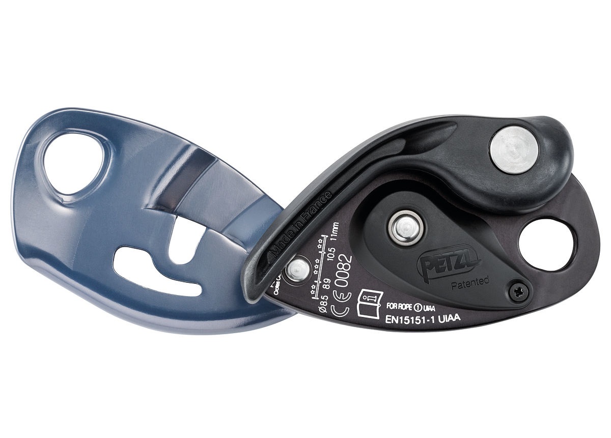 Petzl GRIGRI Assicuratore con Frenata Assistita - Grigio, per Corde Singole da 8,5 a 11 mm