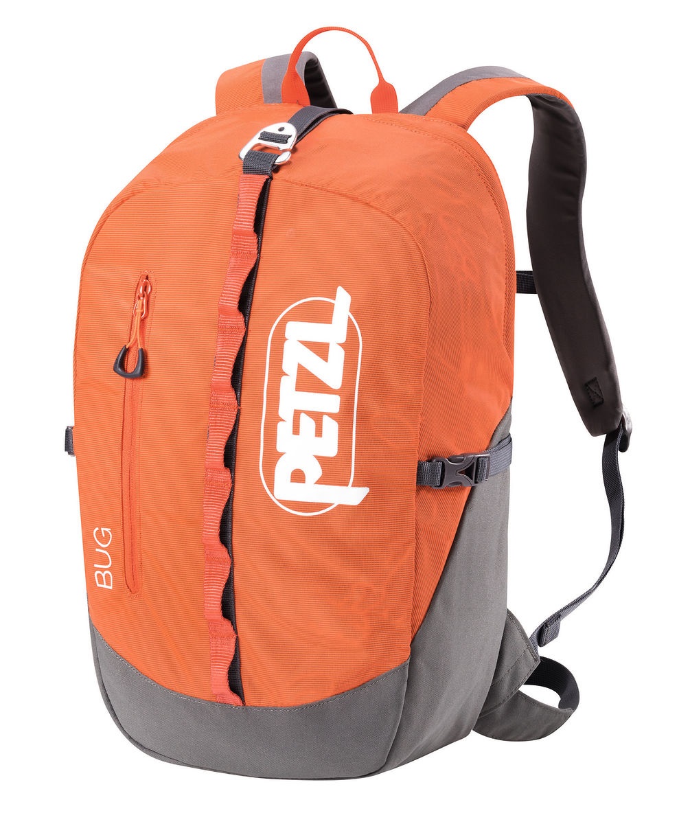 Petzl Bug Zaino Arancione 18L - Zainetto da Arrampicata Compatto ed Ergonomico