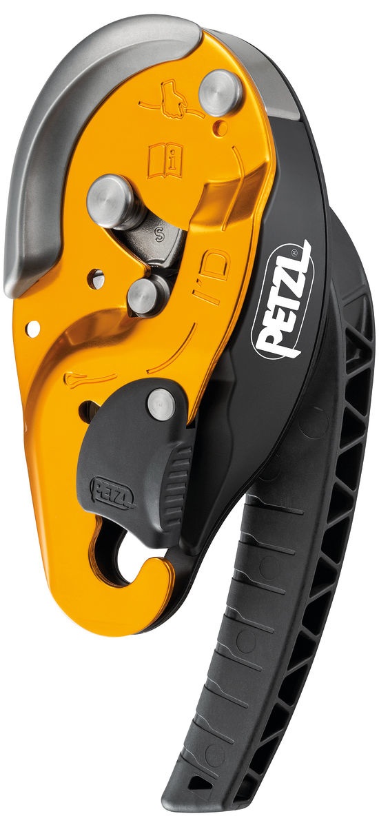 Petzl I'D S - Discensore autofrenante con funzione antipanico per lavori in quota e accesso difficile