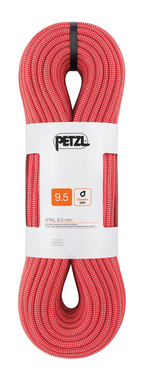 Petzl Arial Corda Singola 9,5 mm 80 m in Nylon con Trattamento Duratec Dry per Arrampicata e Alpinismo
