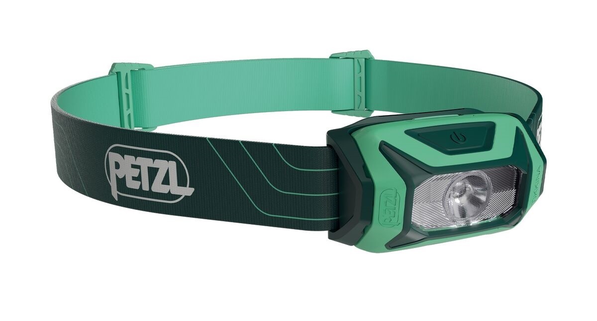 Petzl TIKKINA Verde - Lampada Frontale 300 Lumen, Leggera e Compatta, Ideale per Attività Outdoor