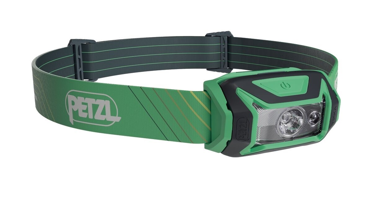 Petzl Tikka Core Verde - Lampada Frontale Ricaricabile 450 Lumen con Illuminazione Omogenea e Rossa